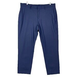 Fabletics Men 40 The Only Pant Deep Navy Classic Fit Corpcore Office Tech Chinos